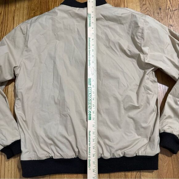 Lacoste Men's Tan bomber Jacket 1/4 zip vintage sz Large - Picture 10 of 15